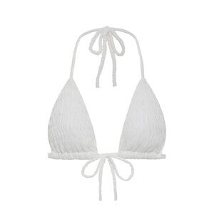Montce White Textured Bikini Top